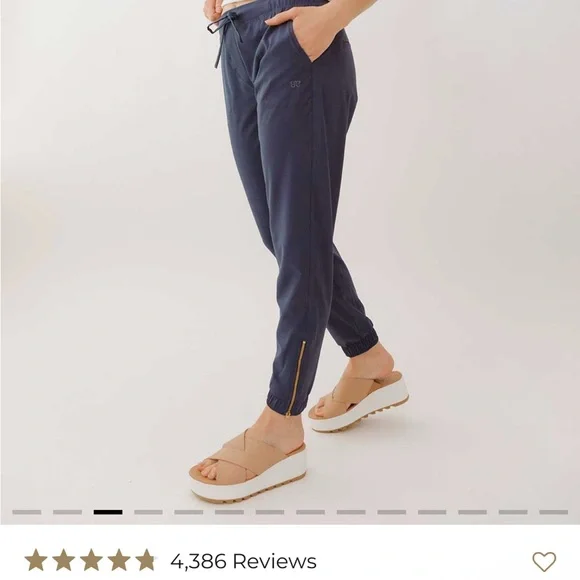 Albion Fit Navy/Denim Blue Jetsetters Joggers NWOT - Picture 4 of 9